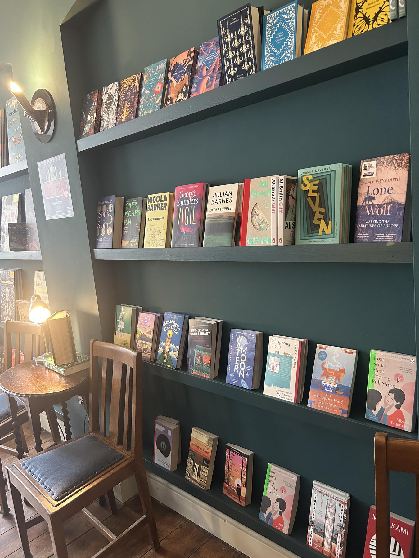 The Book Hotel bookshop shelves