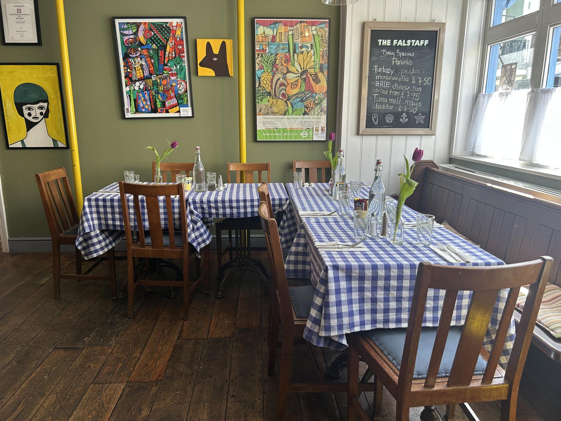 The Falstaff dining room