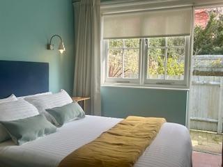 A guest room at The Book Hotel