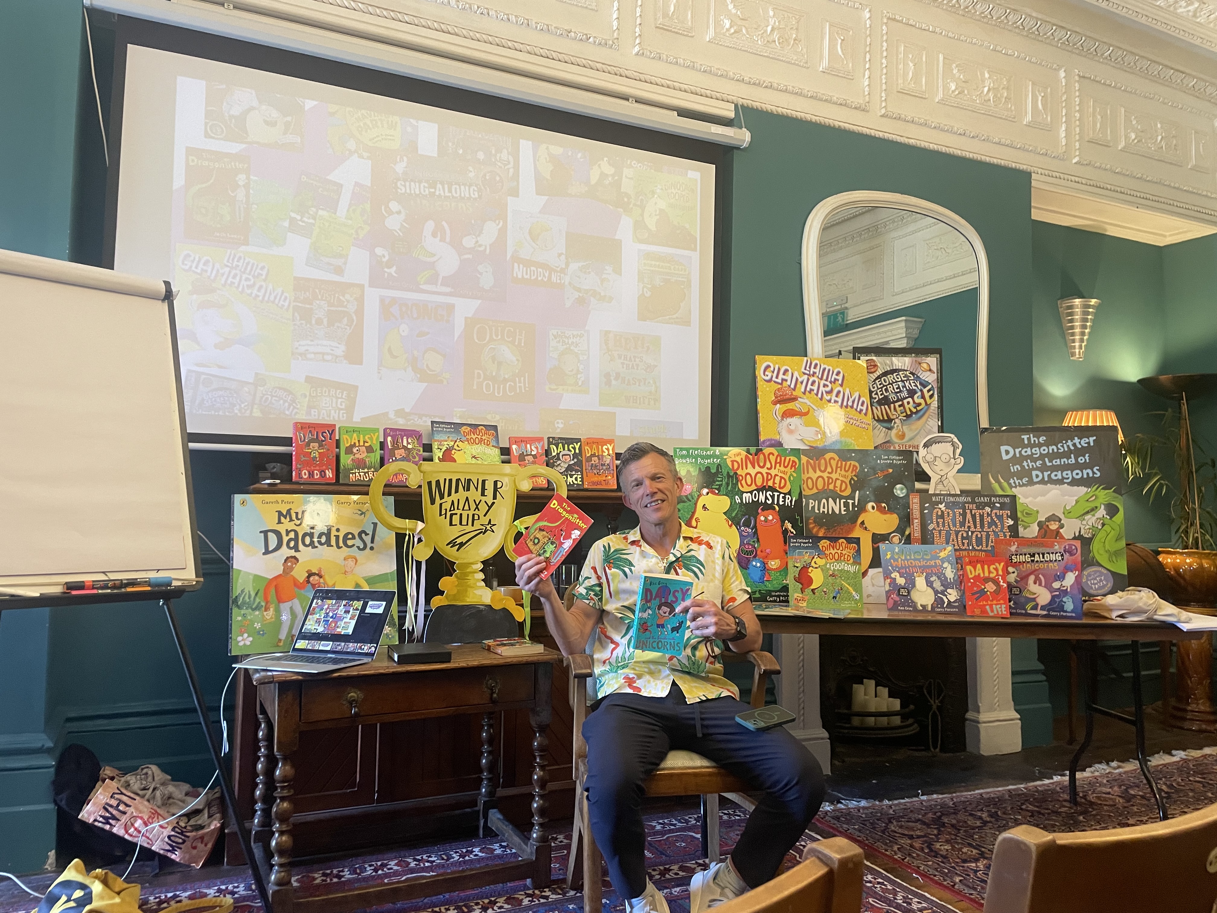 Garry Parsons with festival books
