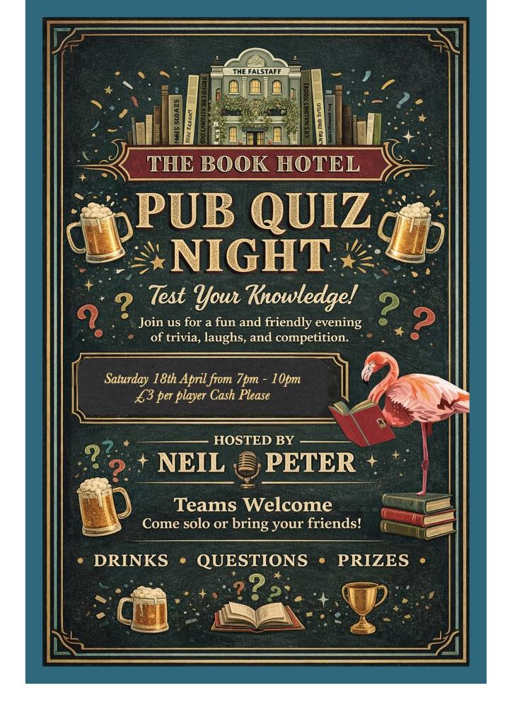 The Book Hotel Pub Quiz Night